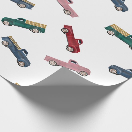 Pickup Trucks Schattigee voertuigen Auto Vervoer Cadeaupapier (Hoek)