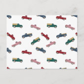 Pickup Trucks Schattigee voertuigen Auto Vervoer Feestdagenkaart (Voorkant)