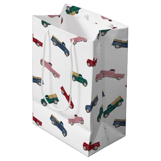 Pickup Trucks Schattigee voertuigen Auto Vervoer Medium Cadeauzakje (Voorkant Gekanteld)