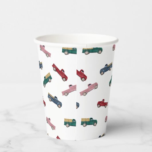 Pickup Trucks Schattigee voertuigen Auto Vervoer Papieren Bekers (Rechts)