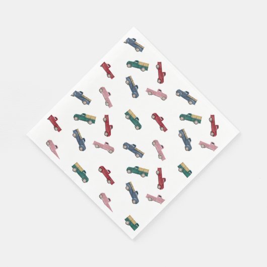 Pickup Trucks Schattigee voertuigen Auto Vervoer Servet (Hoek)