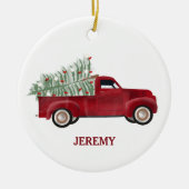 Pickup Trucks Schattigee Voertuigen Kerstboom Kind Keramisch Ornament (Voorkant)