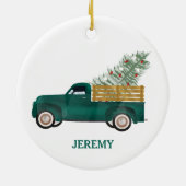 Pickup Trucks Schattigee Voertuigen Kerstboom Kind Keramisch Ornament (Achterkant)