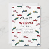 Pickup Trucks Schattigee voertuigen Kids verjaarda Kaart (Voorkant)