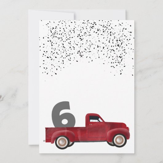 Pickup Trucks Schattigee voertuigen Kids verjaarda Kaart (Achterkant)