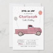 Pickup Trucks Schattigee Voertuigen Meisje Verjaar Kaart (Voorkant)