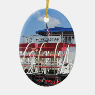 Pickwick Belle Paddle Wheel Boat Keramisch Ornament