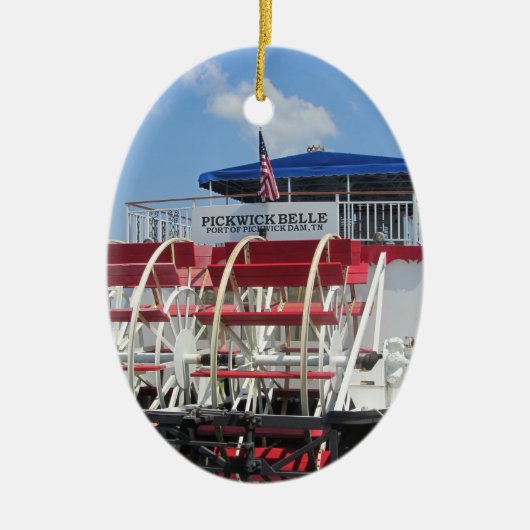 Pickwick Belle Paddle Wheel Boat Keramisch Ornament (Voorkant)