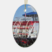 Pickwick Belle Paddle Wheel Rivierbreedat Keramisch Ornament (Links)