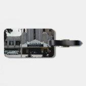 Pickwick Movie Theater Park Ridge Waterverf Art Bagagelabel (Achterkant horizontaal)