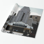 Pickwick Movie Theater Park Ridge Waterverf Art Cadeaupapier (Uitgerold)