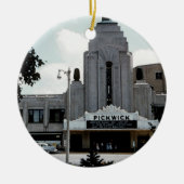 Pickwick Movie Theater Park Ridge Waterverf Art Keramisch Ornament (Voorkant)