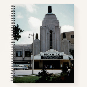 Pickwick Movie Theater Park Ridge Waterverf Art Notitieboek