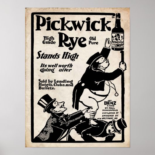 Pickwick Rye Old Liqour Print (Voorkant)
