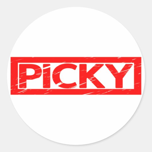 Picky Stamp Ronde Sticker (Voorkant)