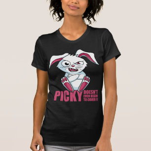 "Picky" T-shirt gelaagd door vrouwen: bruin en roz
