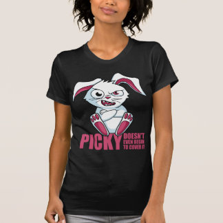 "Picky" T-shirt gelaagd door vrouwen: bruin en roz