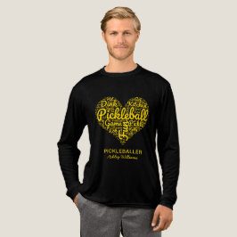 Picleball Speler Gepersonaliseerde Naam Word Art H Tri-Blend Shirt