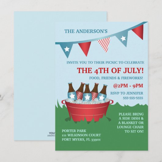 Picnic 4 juli 2010 kaart (Voorkant / Achterkant)