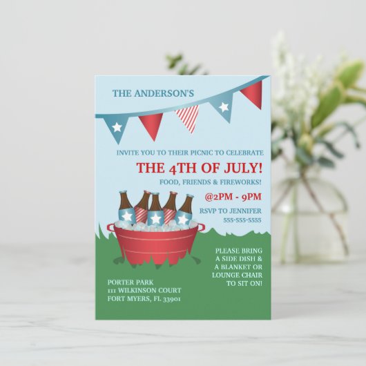 Picnic 4 juli 2010 kaart (Staand voorkant)