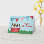 Picnic 4 juli Wenskaart Kaart (Gele Bloem)