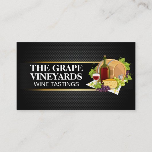 Picnic-afbeeldingen | Wijn en kaas Visitekaartje (Voorkant)