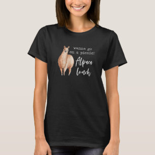 Picnic Alpaca Lunch Llama Love Pun Quote Joke Mem T-shirt