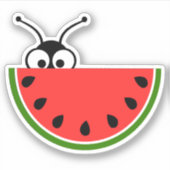 Picnic Ant Peeking Behind Watermelon Sticker (Voorkant)