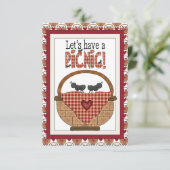 Picnic Ant RSVP-kaart RSVP Kaartje (Staand voorkant)