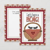 Picnic Ant RSVP-kaart RSVP Kaartje (Voorkant / Achterkant)