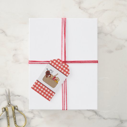 Picnic Ant voegt label tekstcadeautje toe Cadeaulabel (Met Touw)