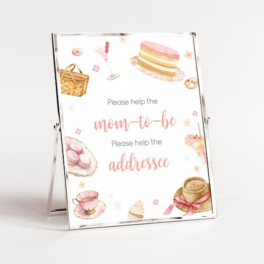 Picnic Baby Brunch Baby shower Envelope Station Poster