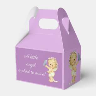 Picnic baby engel douche met vlinderruimte bedankdoosjes