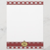 Picnic Barbecue Red Checkered Letterhead (Voorkant)