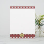 Picnic Barbecue Red Checkered Letterhead (Staand voorkant)