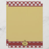 Picnic Barbecue Red Checkered Letterhead (Voorkant / Achterkant)