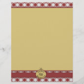 Picnic Barbecue Red Checkered Letterhead (Achterkant)