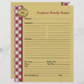 Picnic Barbecue Red Gecontroleerde aangepaste ontv (Voorkant / Achterkant)