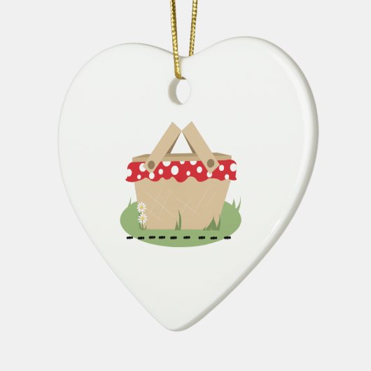 Picnic Basket Keramisch Ornament (Links)
