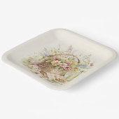 Picnic Basket met wijnfles Papieren Bordje (Gebogen)