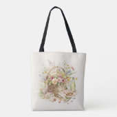 Picnic Basket met wijnfles Tote Bag (Achterkant)