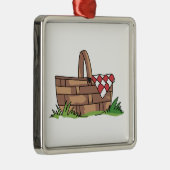 PICNIC BASKET METALEN ORNAMENT (Rechts)