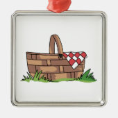 PICNIC BASKET METALEN ORNAMENT (Voorkant)