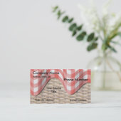 Picnic Basket Red Check Patroon Visitekaartje (Staand voorkant)