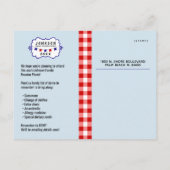 Picnic | BBQ Barbecue Reunion ・ Birthday Aankondigingskaart (Achterkant)