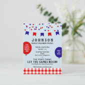 Picnic | BBQ Barbecue Reunion ・ Birthday Aankondigingskaart (Staand voorkant)