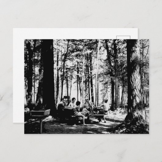 Picnic bij Gorge-Herfsten, Bovenop het schiereila Briefkaart (Voorkant / Achterkant)