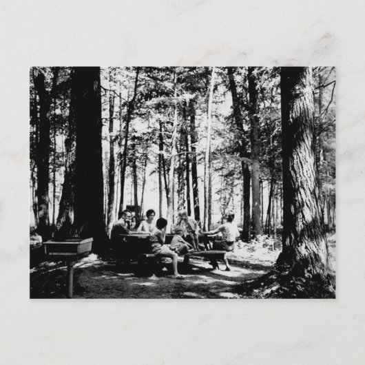 Picnic bij Gorge-Herfsten, Bovenop het schiereila Briefkaart (Voorkant)