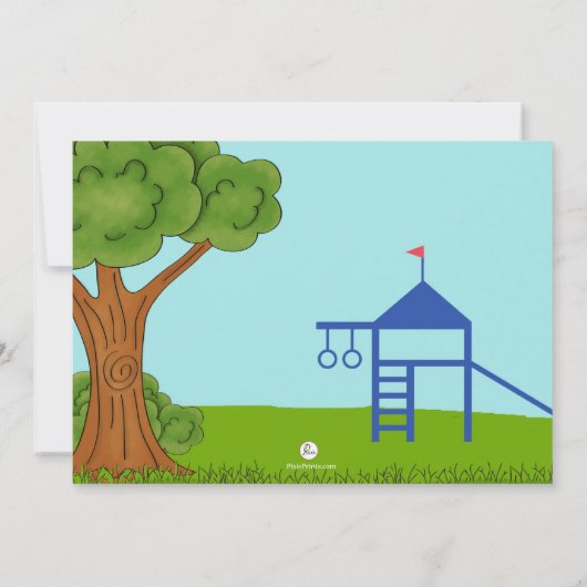 Picnic Birthday speelveld Kaart (Achterkant)