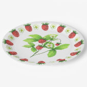 Picnic Borden - Aardbeien Papieren Bordje (Gekanteld)